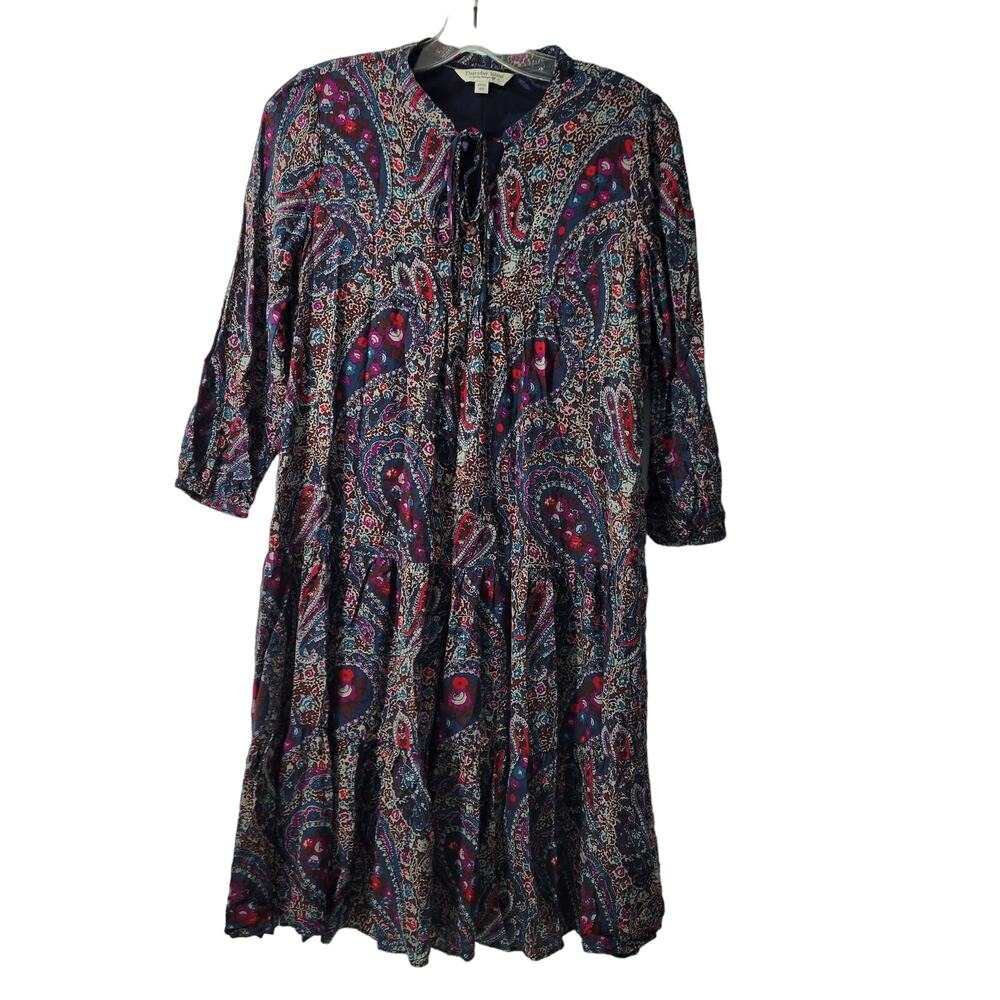Thursday Island Urban Vintage Life Boho Shift Lined Dress Size S 12222-0492